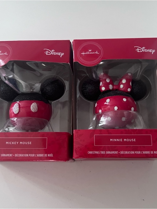 Hallmark Other - Disney Hallmark Mickey and Minnie Mouse Christmas‎ Tree Ornaments